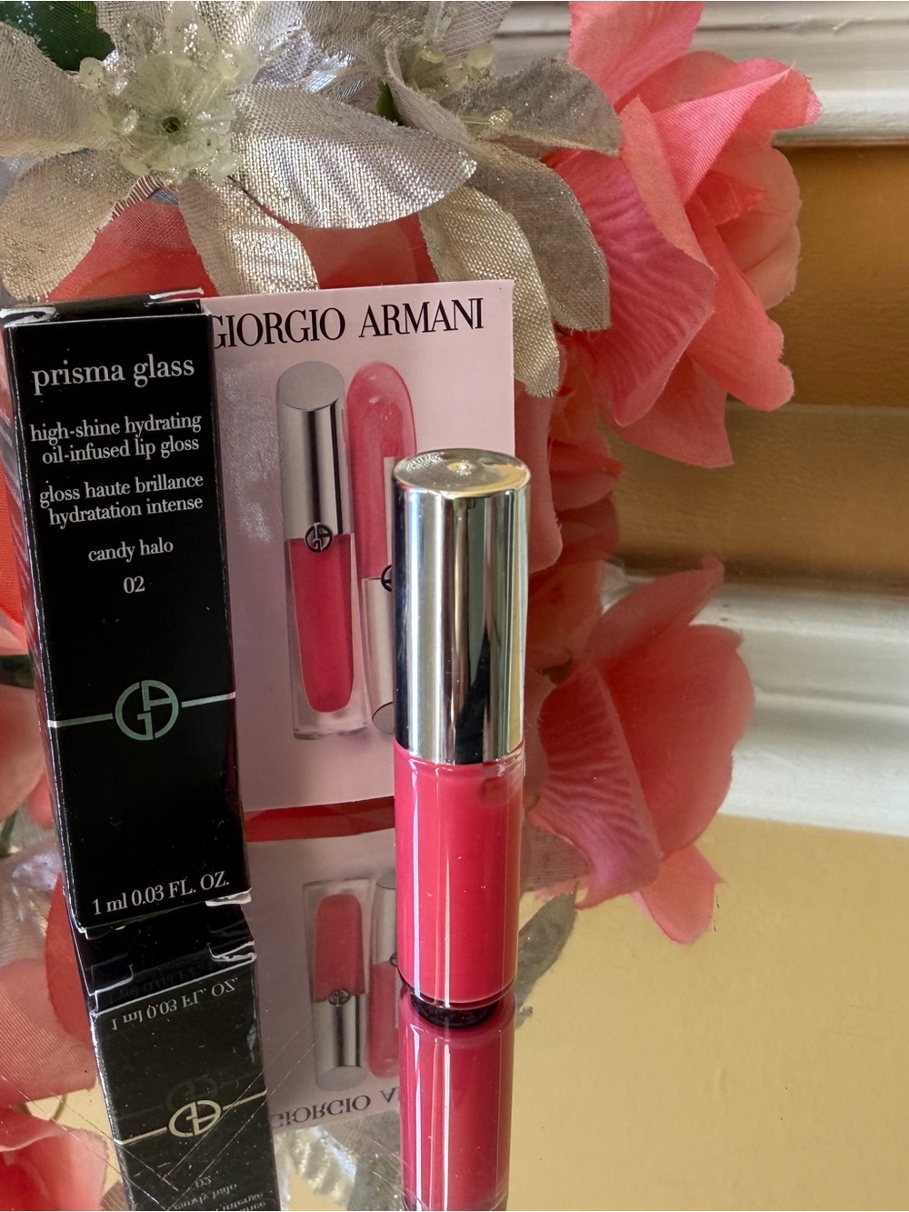 Giorgio Armani Prisma Glass Lip Gloss in Bright Pink (Candy Halo 02)